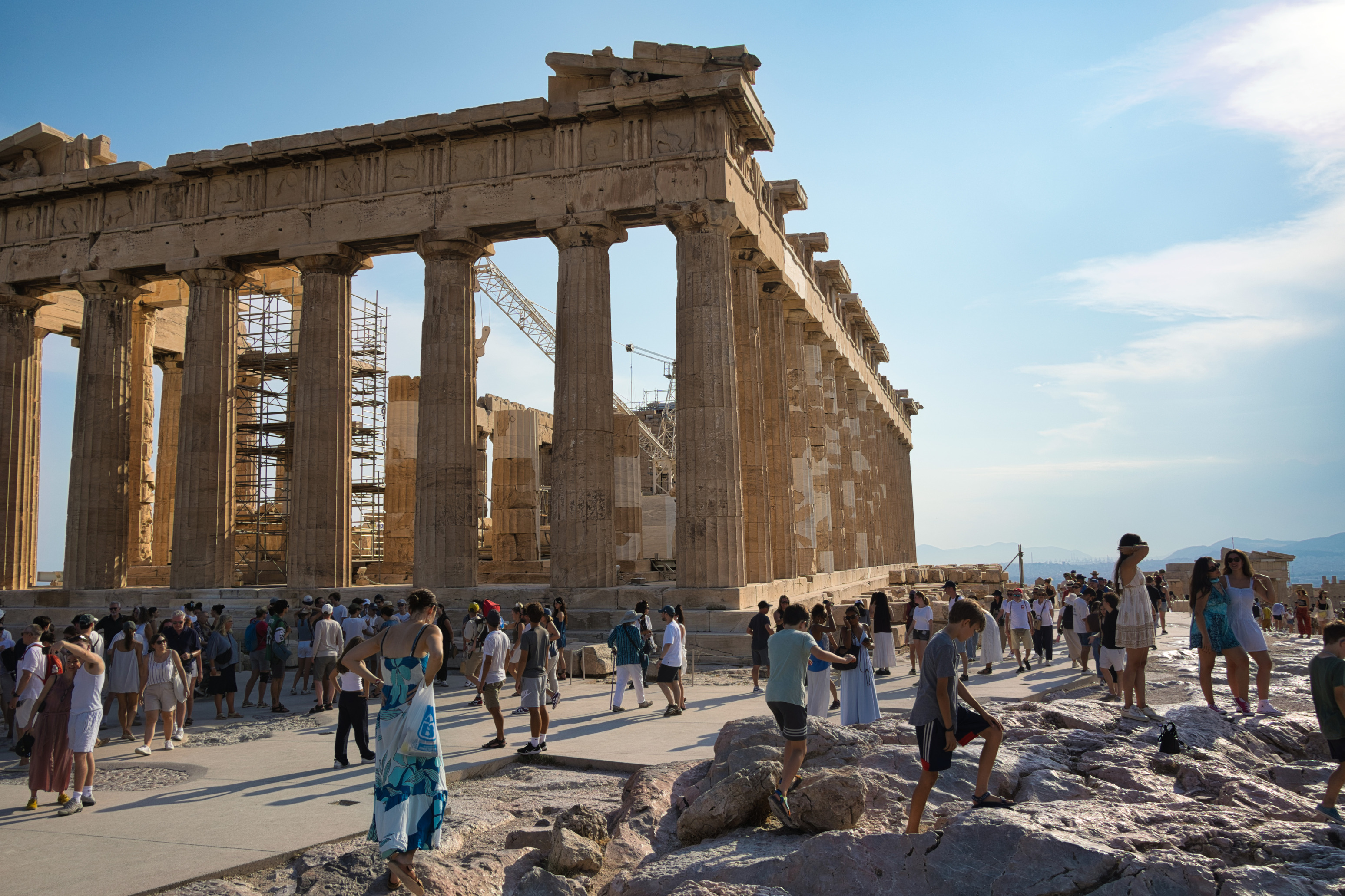 The Parthenon...less crowded than expected?