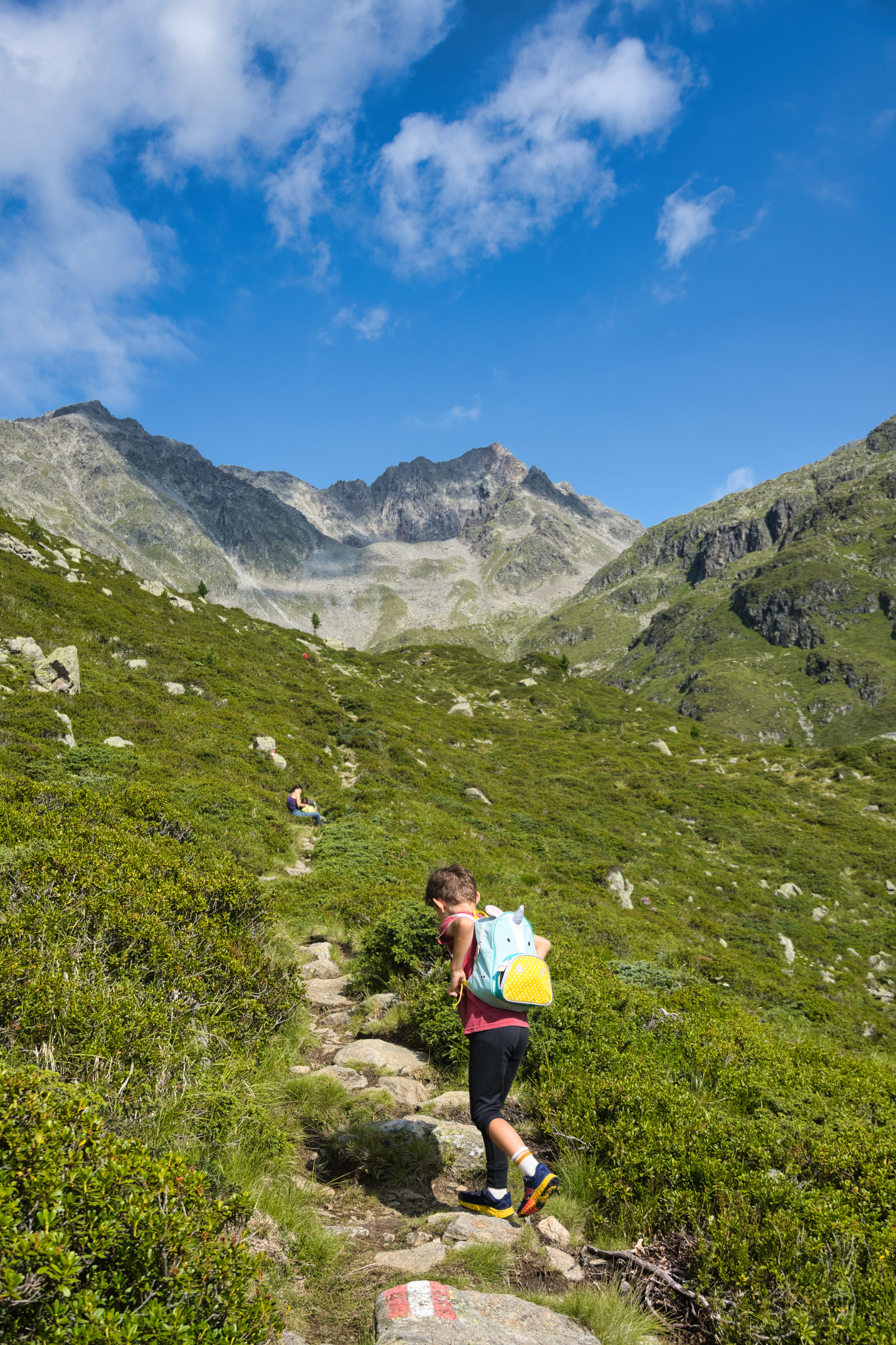 Above the hut on day 2, slightly improved weather conditions