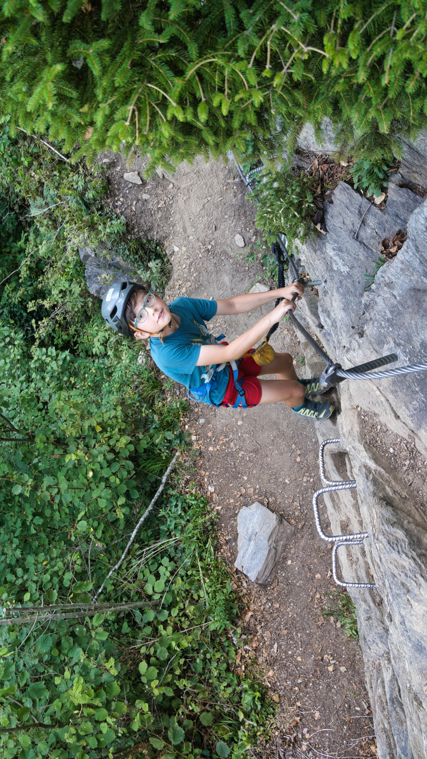 Sawyer on the via ferrata
