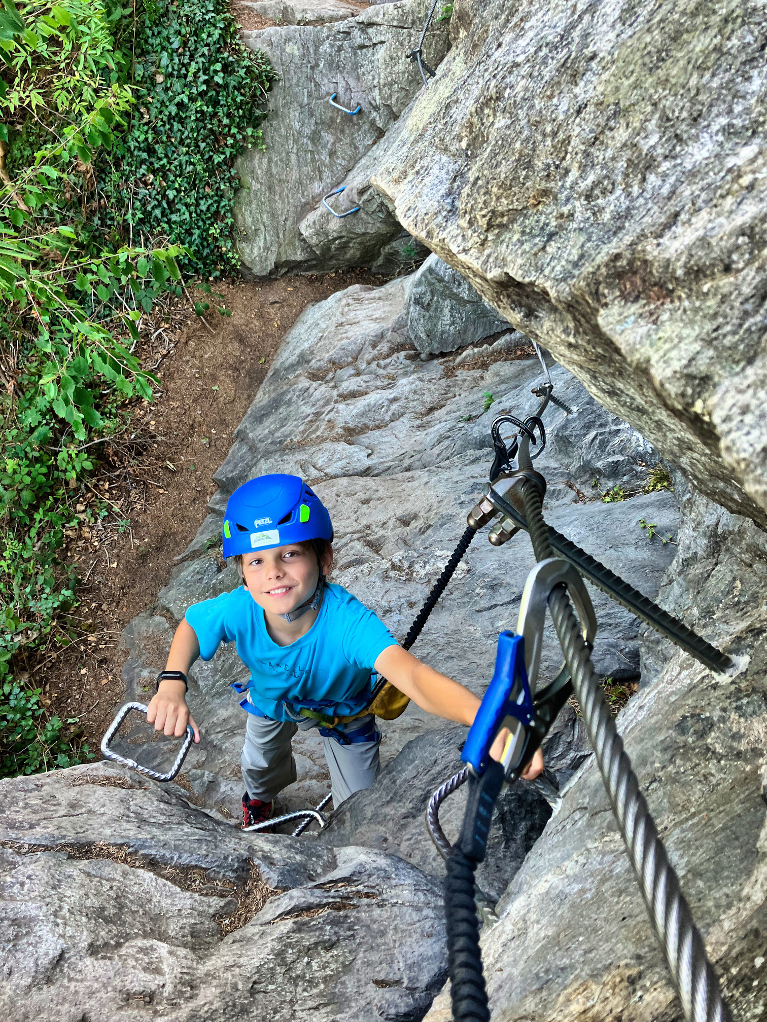 Luke on the via ferrata