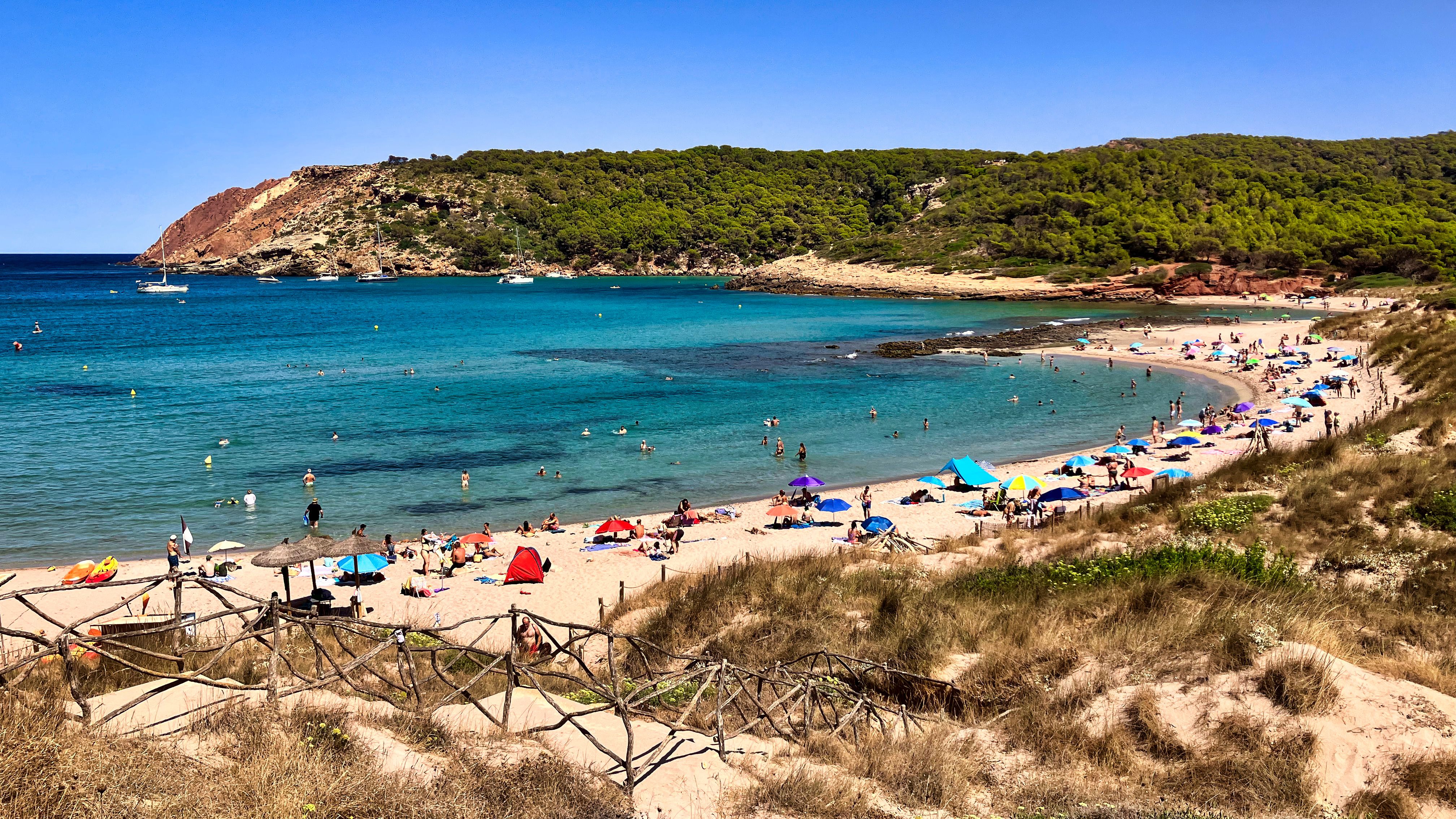 Our favorite beach (maybe) of the whole trip - Cala Algaiarens, north coast of Menorca
